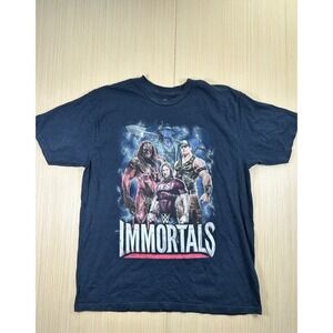 WWE Immortals T-Shirt Mens Large Blue Graphic Undertaker, Kane, John Cena & More